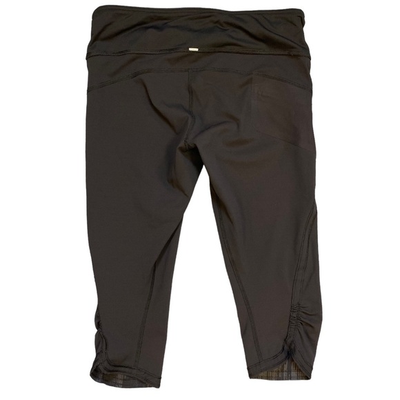 Lululemon Women’s 8 Run Top Speed Crop Leggings Scratch Match Black‎ Multi - Picture 14 of 14